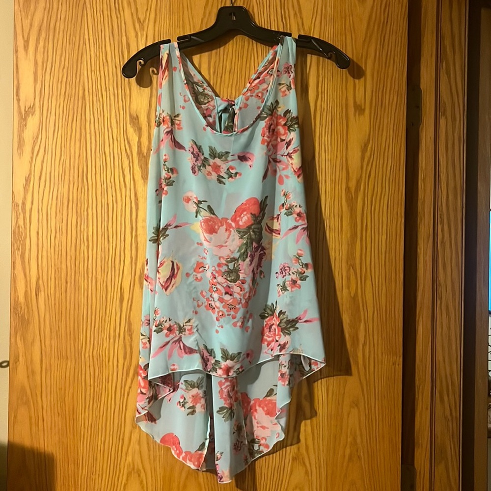 Sheer floral blouse